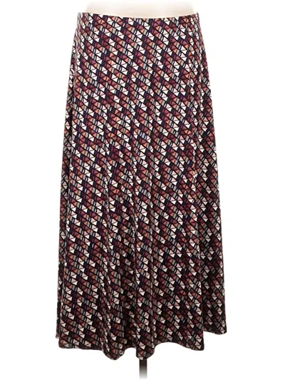 Pre-owned Christopher & Banks Casual Skirt In Burgundy