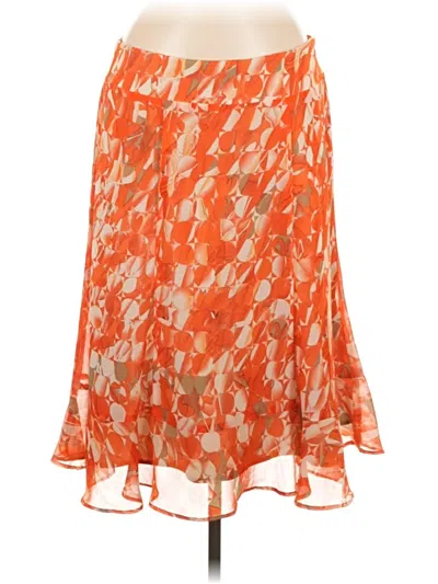 Pre-owned Christopher & Banks Casual Skirt In Orange