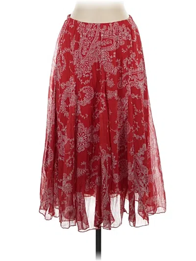 Pre-owned Christopher & Banks Casual Skirt In Red