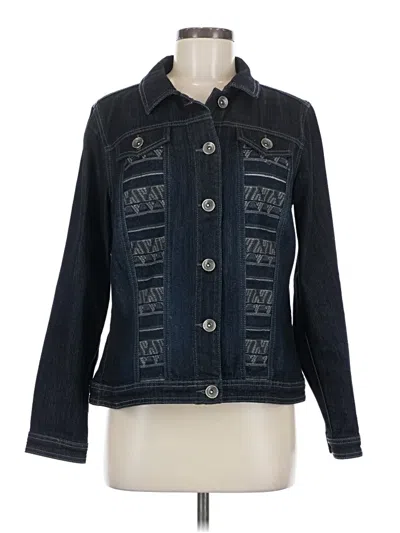 Pre-owned Christopher & Banks Denim Jacket In Blue