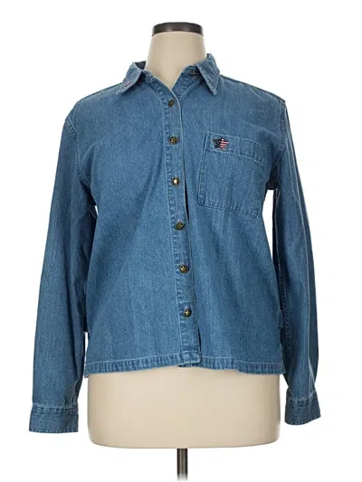 Pre-owned Christopher & Banks Denim Jacket In Blue