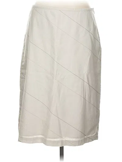 Pre-owned Christopher & Banks Formal Skirt In Ivory