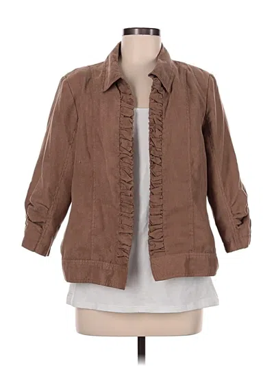 Pre-owned Christopher & Banks Jacket In Brown