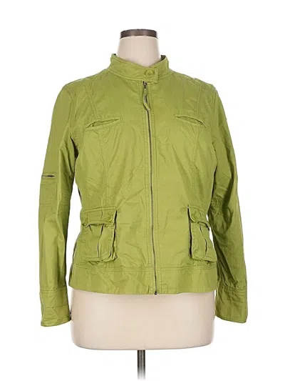 Pre-owned Christopher & Banks Jacket In Green