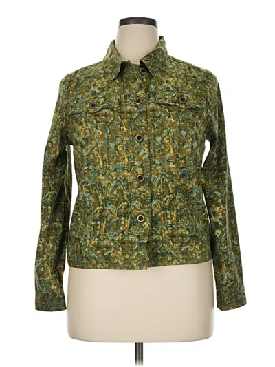 Pre-owned Christopher & Banks Jacket In Green