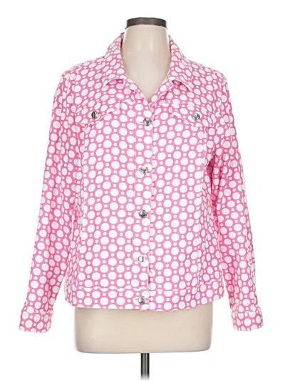Pre-owned Christopher & Banks Jacket In Pink