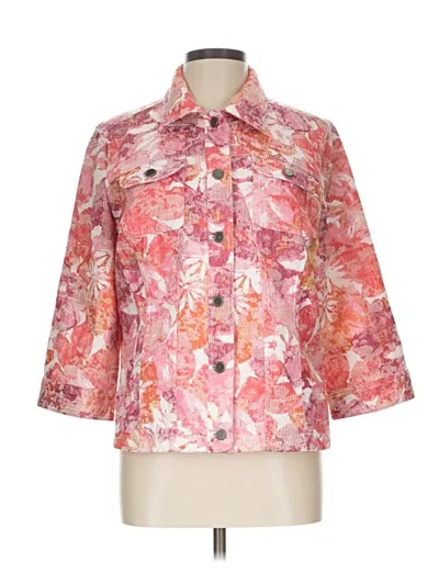 Pre-owned Christopher & Banks Jacket In Pink
