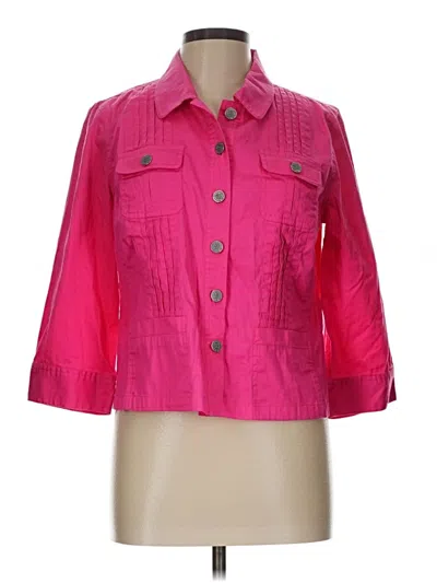Pre-owned Christopher & Banks Jacket In Pink