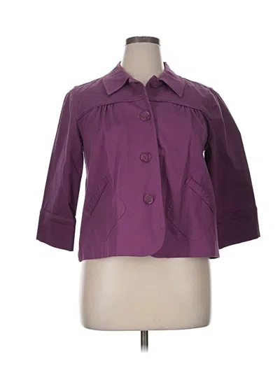 Pre-owned Christopher & Banks Jacket In Purple