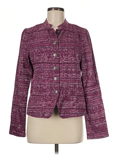 Pre-owned Christopher & Banks Jacket In Purple