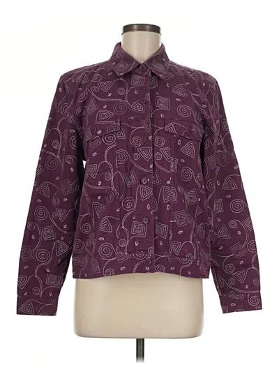 Pre-owned Christopher & Banks Jacket In Purple