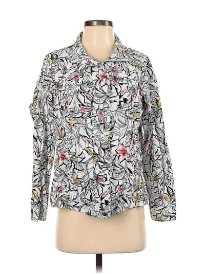 Pre-owned Christopher & Banks Jacket In Silver