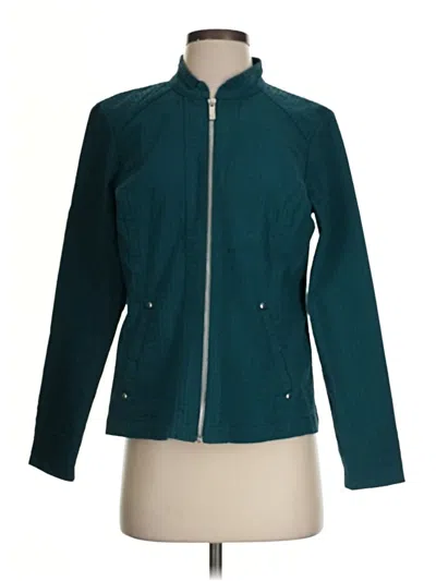 Pre-owned Christopher & Banks Jacket In Teal