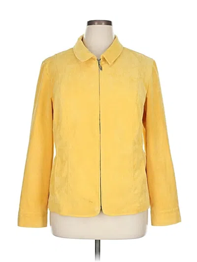 Pre-owned Christopher & Banks Jacket In Yellow