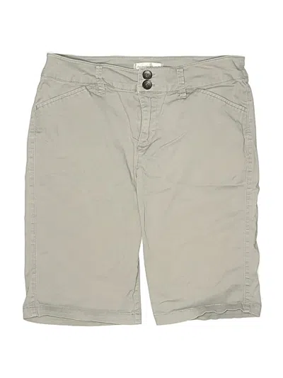 Pre-owned Christopher & Banks Khaki Shorts In Gray