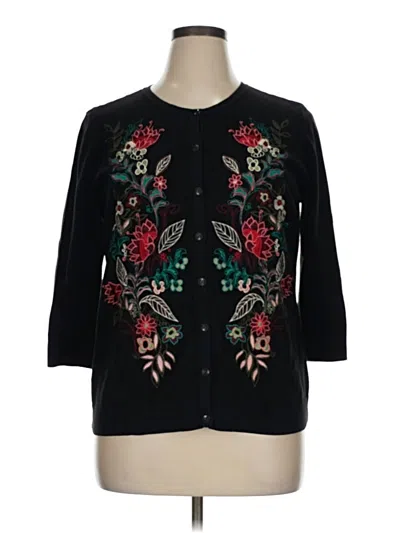 Pre-owned Christopher & Banks Kimono In Black