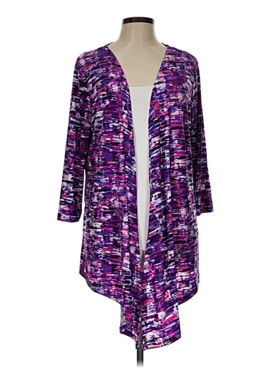 Pre-owned Christopher & Banks Kimono In Purple