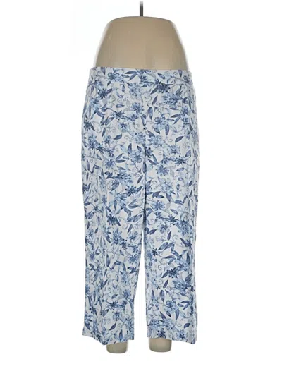 Pre-owned Christopher & Banks Linen Pants In Blue
