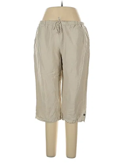 Pre-owned Christopher & Banks Linen Pants In Brown