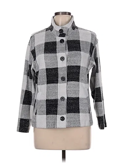 Pre-owned Christopher & Banks Long Sleeve Blouse In Gray