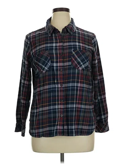 Pre-owned Christopher & Banks Long Sleeve Button Down Shirt In Blue