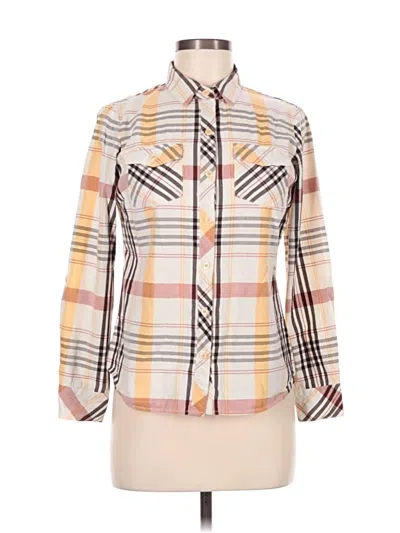 Pre-owned Christopher & Banks Long Sleeve Button Down Shirt In Orange