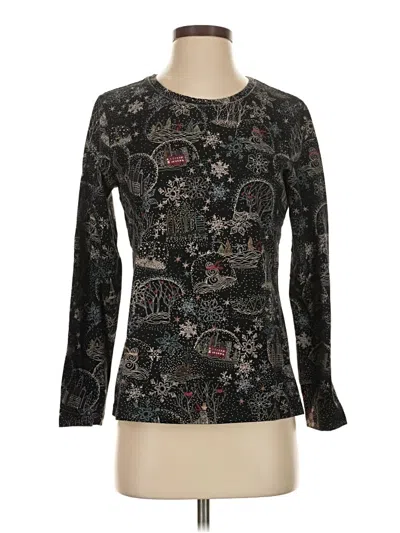 Pre-owned Christopher & Banks Long Sleeve T-shirt In Black