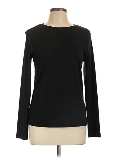 Pre-owned Christopher & Banks Long Sleeve T-shirt In Black
