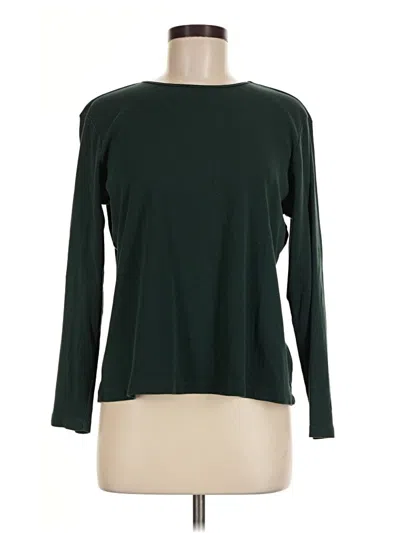 Pre-owned Christopher & Banks Long Sleeve T-shirt In Green