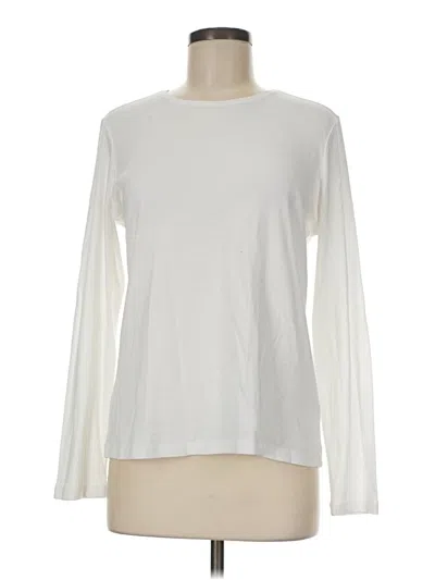 Pre-owned Christopher & Banks Long Sleeve T-shirt In Ivory