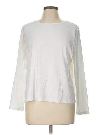 Pre-owned Christopher & Banks Long Sleeve T-shirt In Ivory