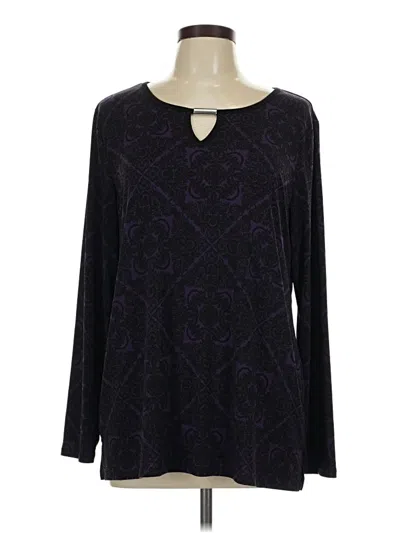 Pre-owned Christopher & Banks Long Sleeve T-shirt In Purple