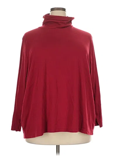 Pre-owned Christopher & Banks Long Sleeve Turtleneck In Burgundy