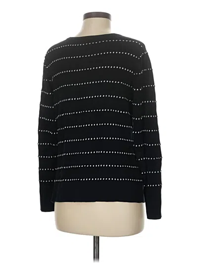 Pre-owned Christopher & Banks Pullover Sweater In Black