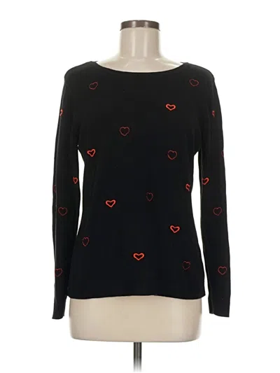 Pre-owned Christopher & Banks Pullover Sweater In Black
