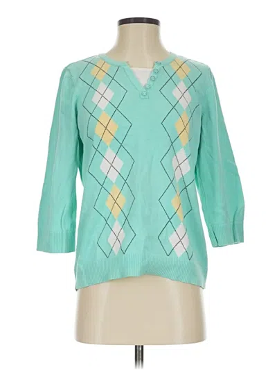 Pre-owned Christopher & Banks Pullover Sweater In Blue