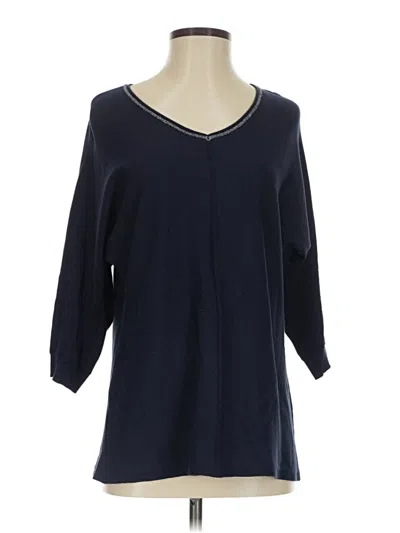 Pre-owned Christopher & Banks Pullover Sweater In Blue