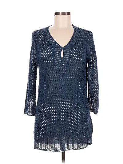 Pre-owned Christopher & Banks Pullover Sweater In Blue