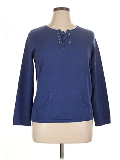 Pre-owned Christopher & Banks Pullover Sweater In Blue