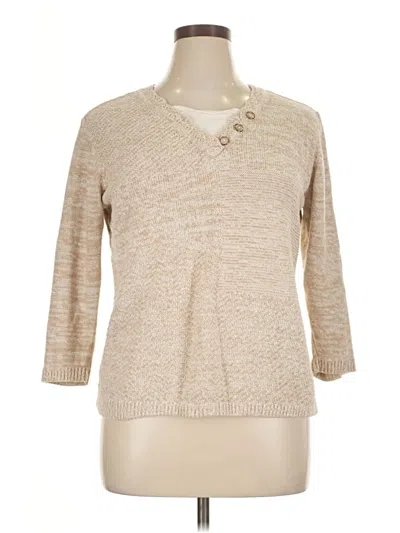 Pre-owned Christopher & Banks Pullover Sweater In Brown