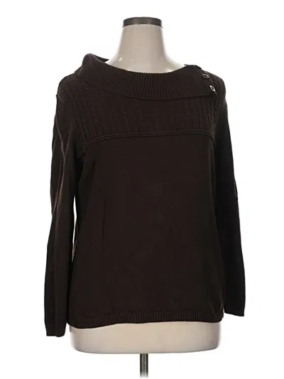 Pre-owned Christopher & Banks Pullover Sweater In Brown