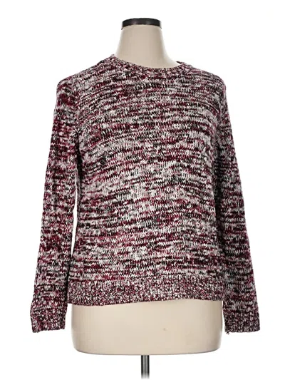Pre-owned Christopher & Banks Pullover Sweater In Burgundy