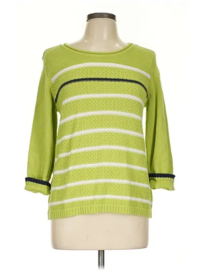 Pre-owned Christopher & Banks Pullover Sweater In Green