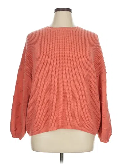 Pre-owned Christopher & Banks Pullover Sweater In Orange