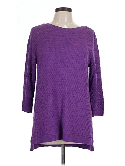Pre-owned Christopher & Banks Pullover Sweater In Purple