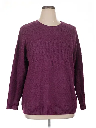 Pre-owned Christopher & Banks Pullover Sweater In Purple