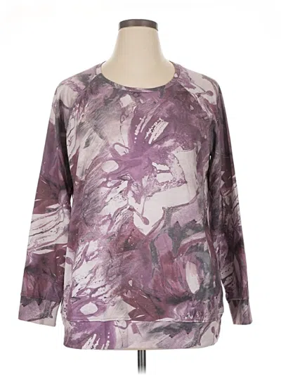 Pre-owned Christopher & Banks Pullover Sweater In Purple