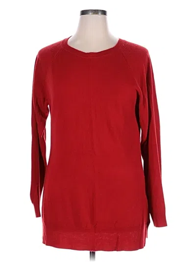 Pre-owned Christopher & Banks Pullover Sweater In Red