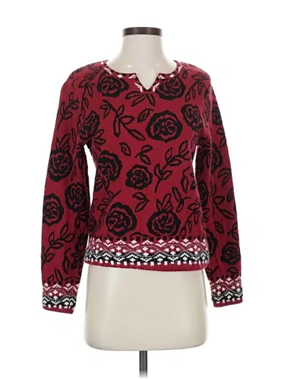 Pre-owned Christopher & Banks Pullover Sweater In Red
