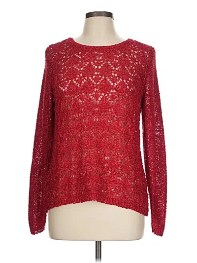 Pre-owned Christopher & Banks Pullover Sweater In Red